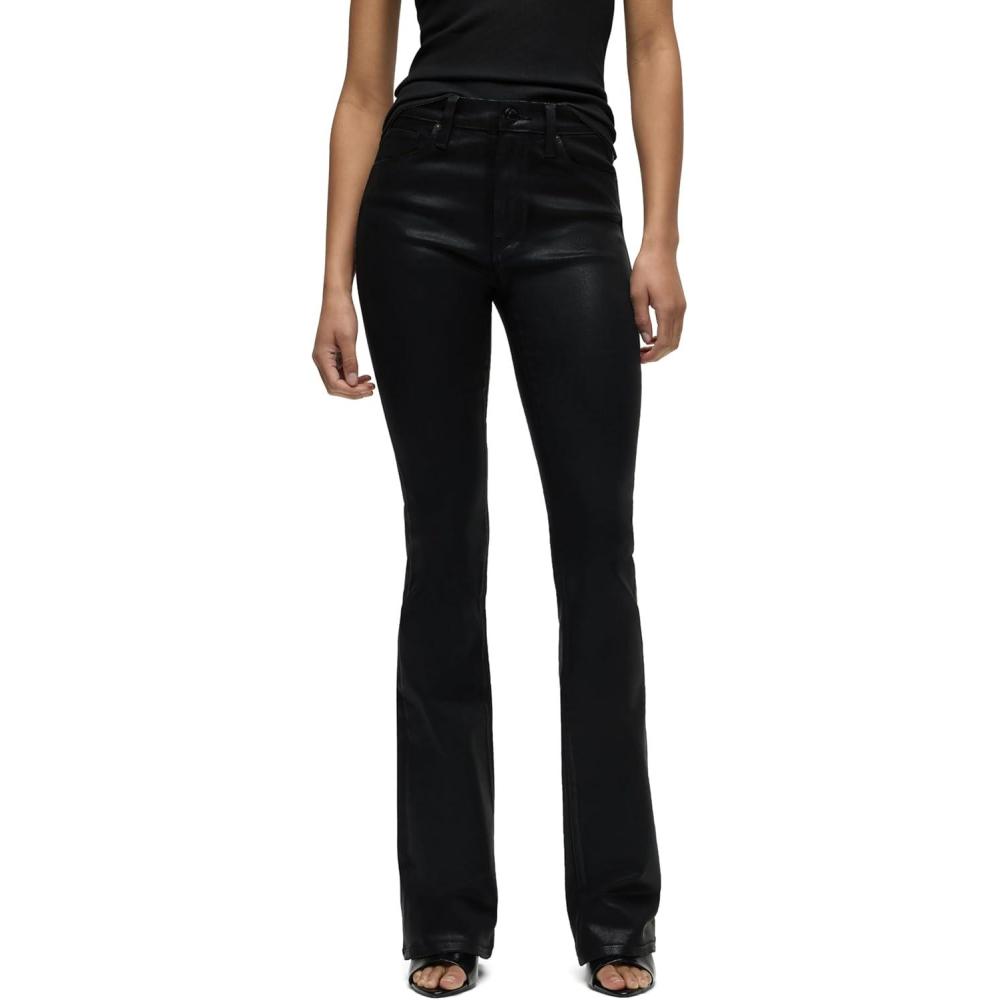 imageHUDSON Womens Barbara High Rise Bootcut JeanCoated Black Beaut