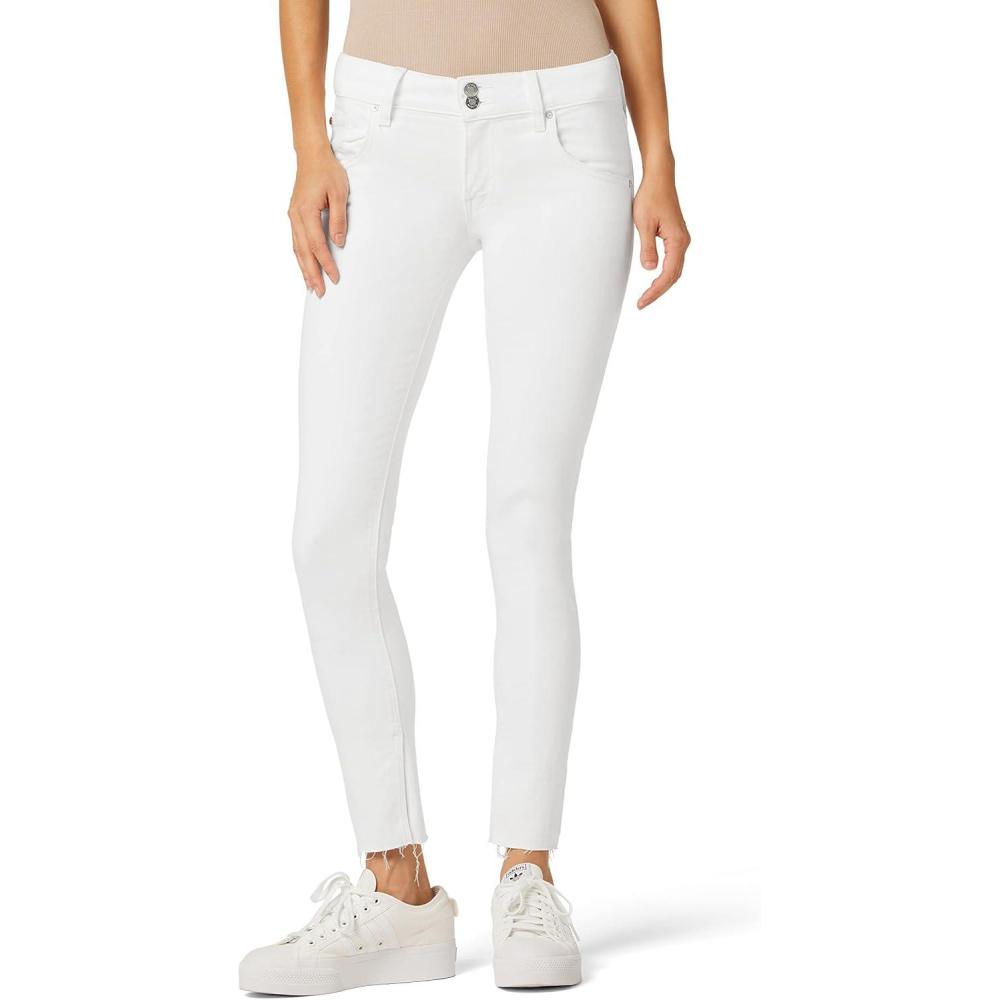 imageHUDSON Womens Collin Mid Rise Skinny Ankle Jean with Back Flap PocketsWhite