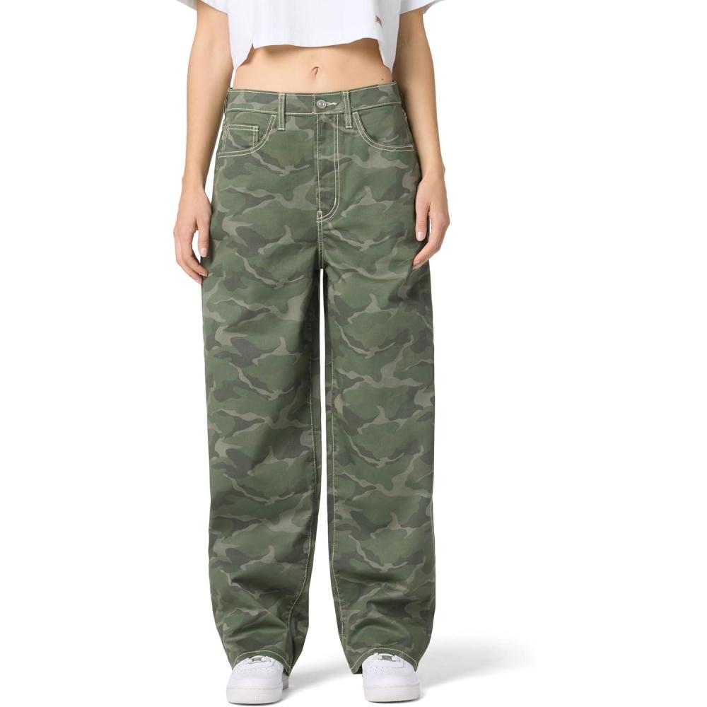 imageHUDSON Womens HighRise Barrel JeanCamo