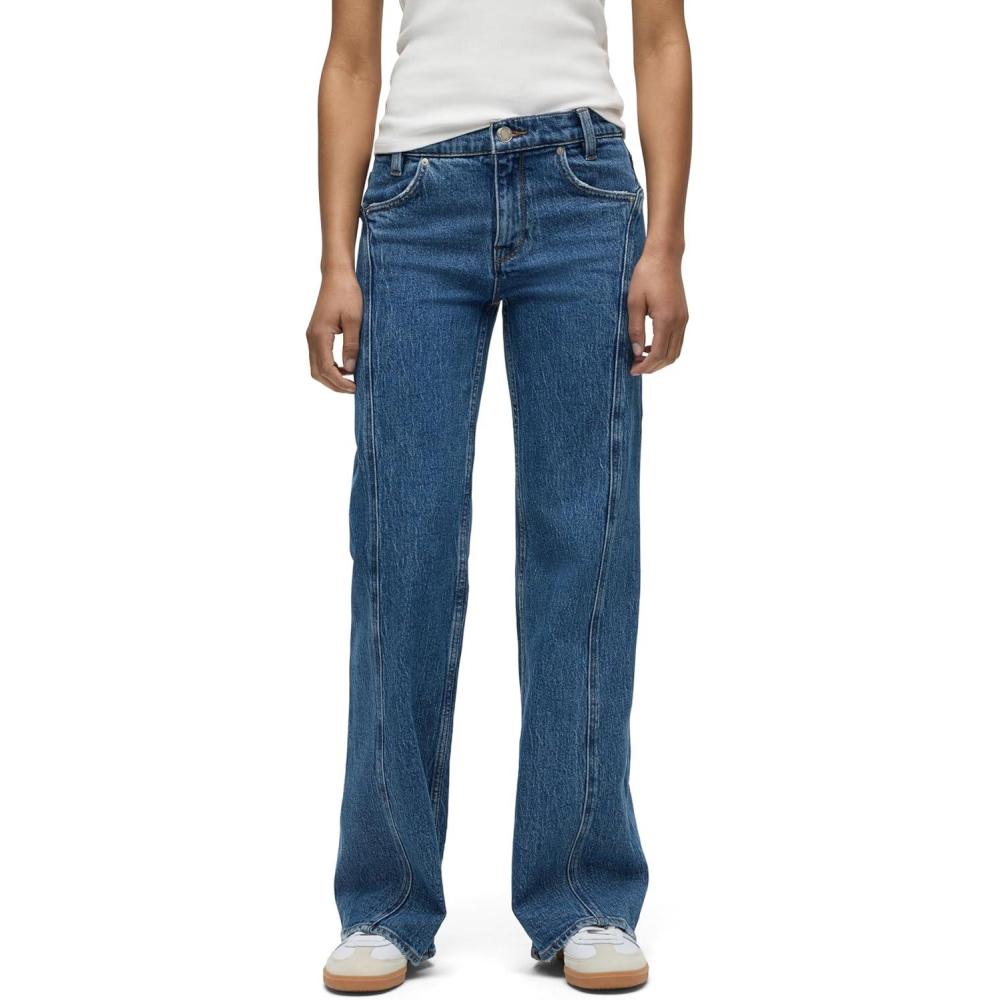 imageHUDSON Womens Lexi Seamed Wide Leg PantSalt Lake Denim