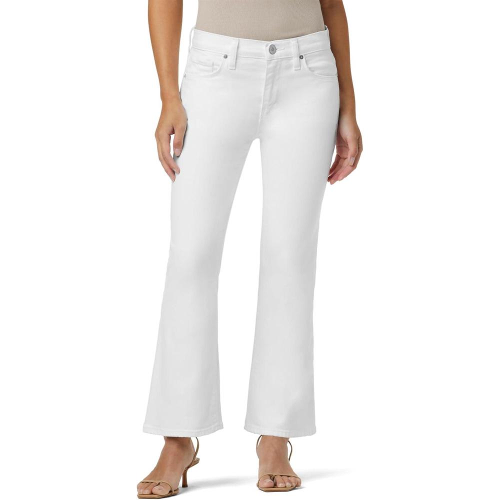 imageHUDSON Womens Petite Nico Mid Rise Cropped Bootcut JeanWhite