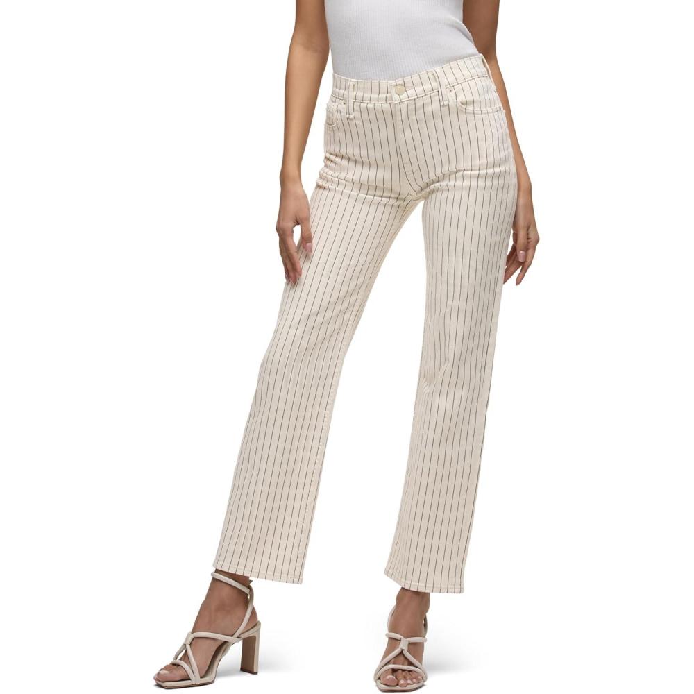 imageHUDSON Womens Remi HighRise StraightEcru Stripe