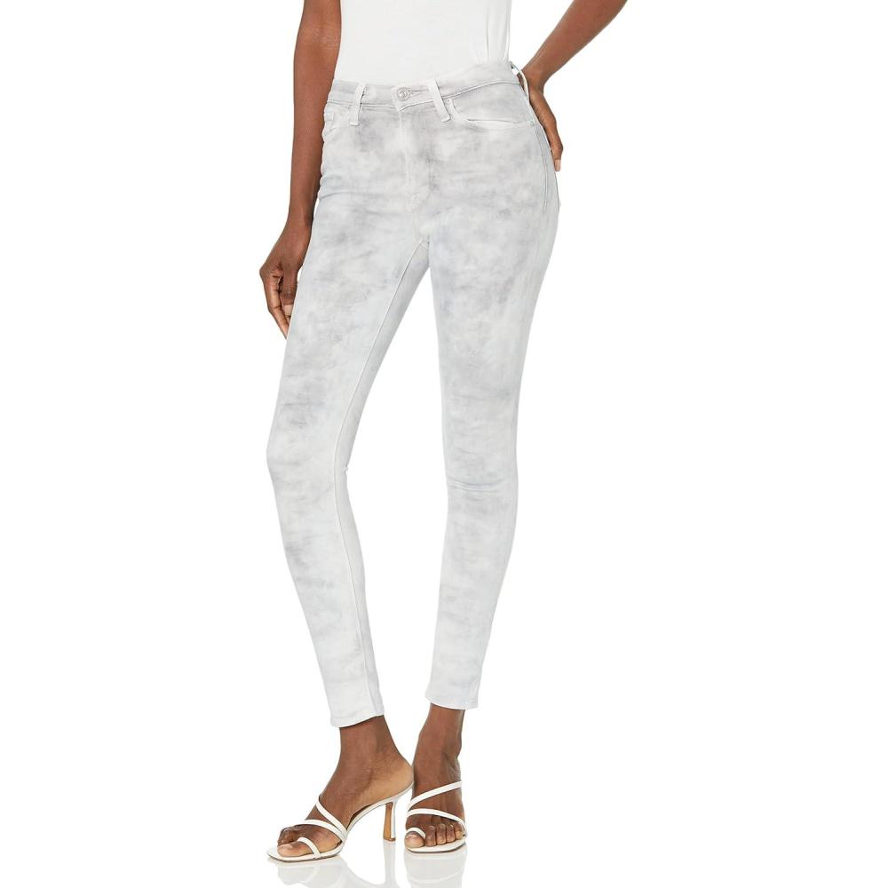 imageHudson Jeans Womens Barbara High Rise Super Skinny Ankle JeanMonument Ice Dye