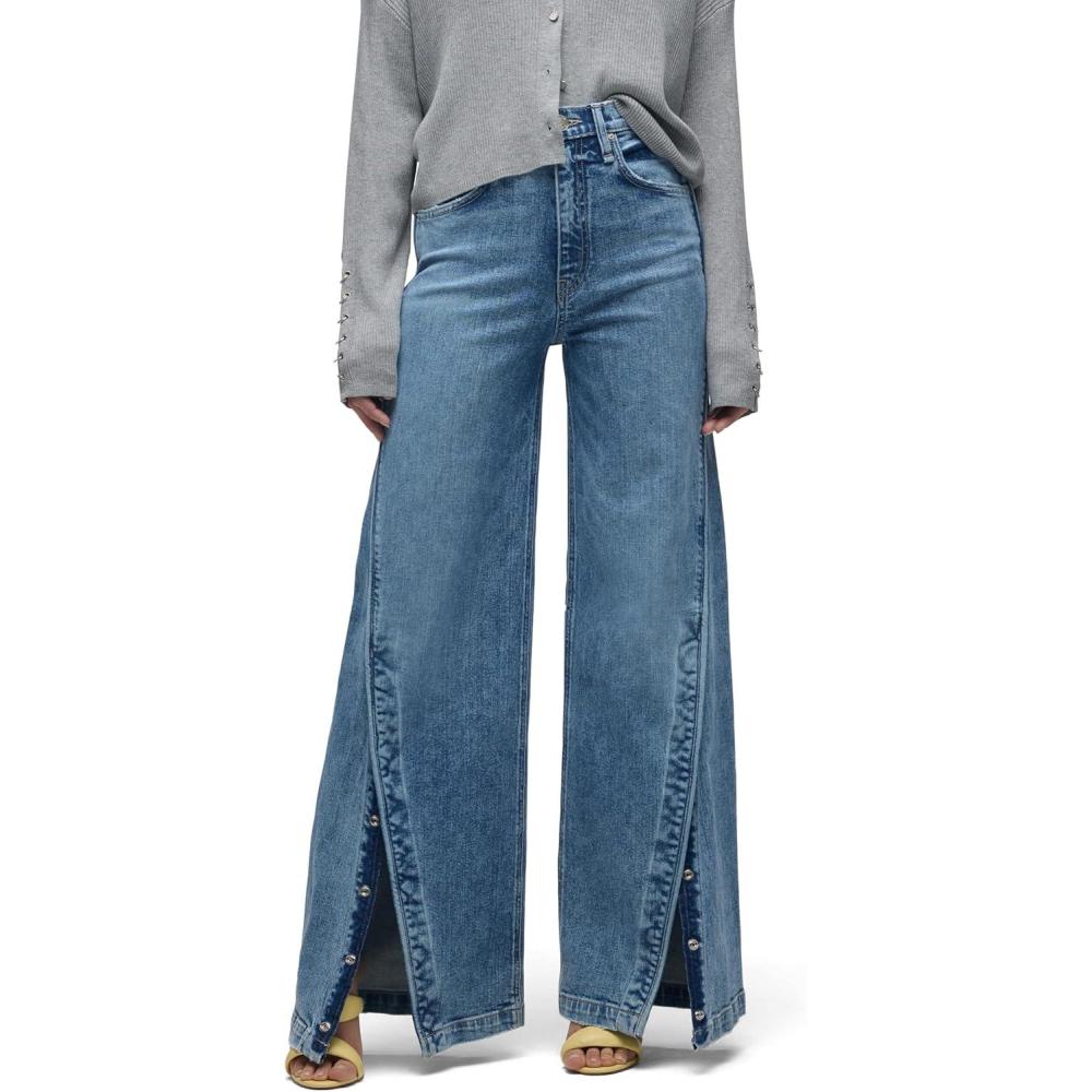 imageHudson Womens James High Rise Wide Leg JeanPrimetime