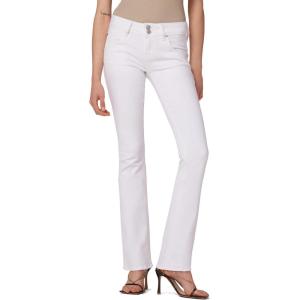 HUDSON Beth Mid Rise Baby Bootcut Jean with Back Flap Pockets(Solid White)