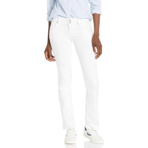 HUDSON Beth Mid Rise Petite Baby Bootcut Jean with Back Flap Pockets(White)