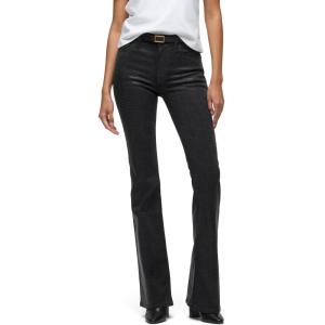 HUDSON Women’s Barbara High Rise Bootcut Jean(Black Snake Coated)
