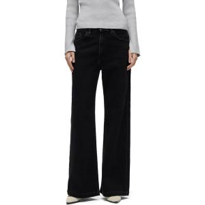 HUDSON Women’s Jodie High Rise Loose Fit Wide Leg Jean(Black)