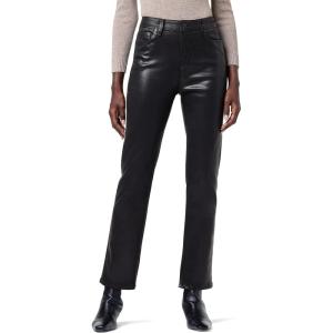 HUDSON Women’s Nico Mid-Rise Straight Leg Ankle Jean(Coated Black Beaut)
