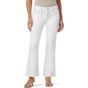 HUDSON Women’s Petite Nico Mid Rise Cropped Bootcut Jean(White)