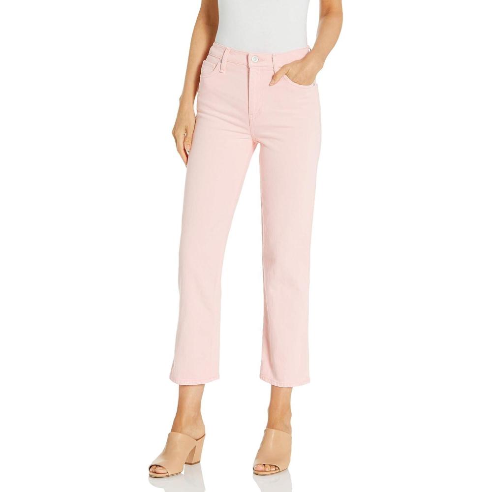 imageHUDSON Jeans Womens Remi High Rise Cropped Straight Leg JeanSoft Pink