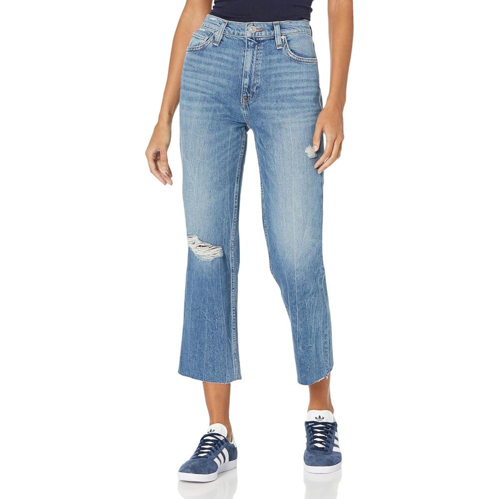imageHUDSON Jeans Womens Remi High Rise Cropped Straight Leg JeanStunner