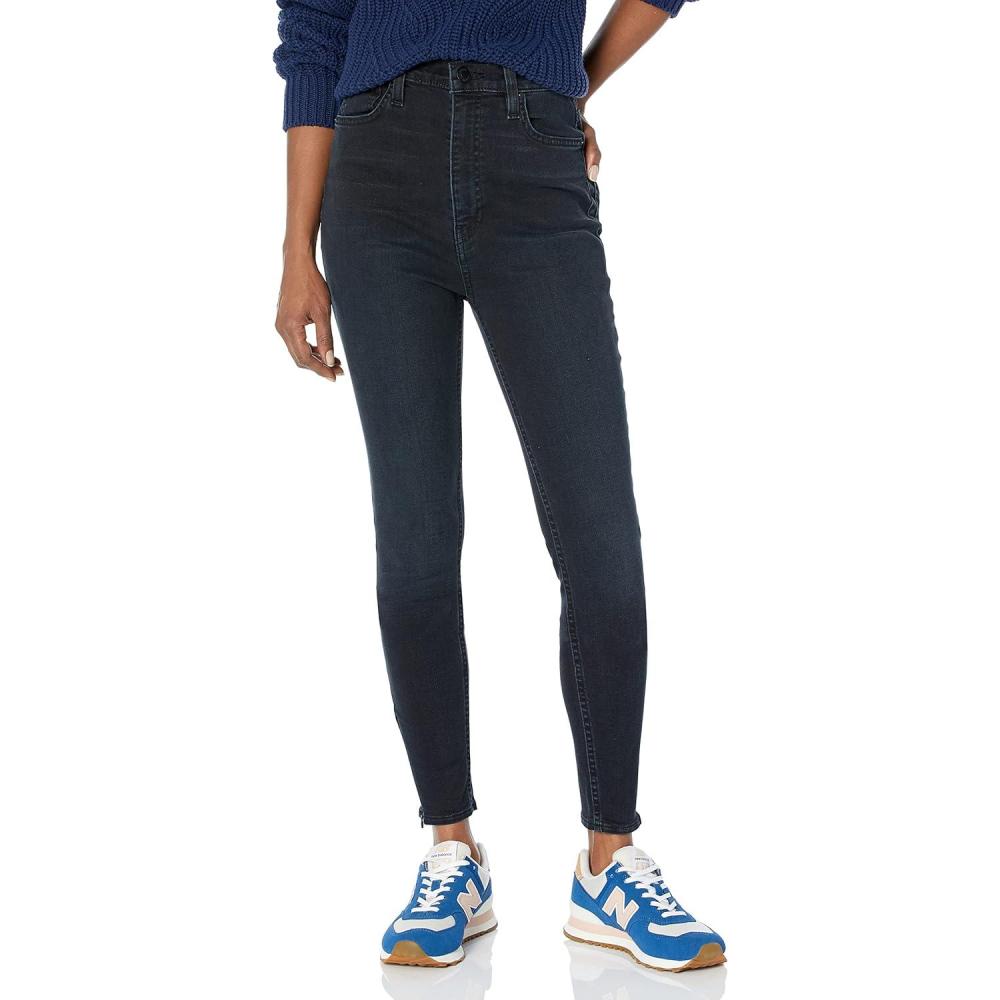 imageHUDSON Womens Centerfold Extreme High Rise Super Skinny JeanJeansShady Noir
