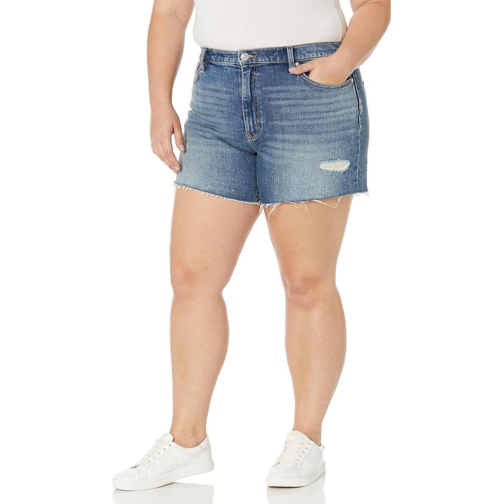 imageHUDSON Womens Devon HighRise Boyfriend ShortLove Theme