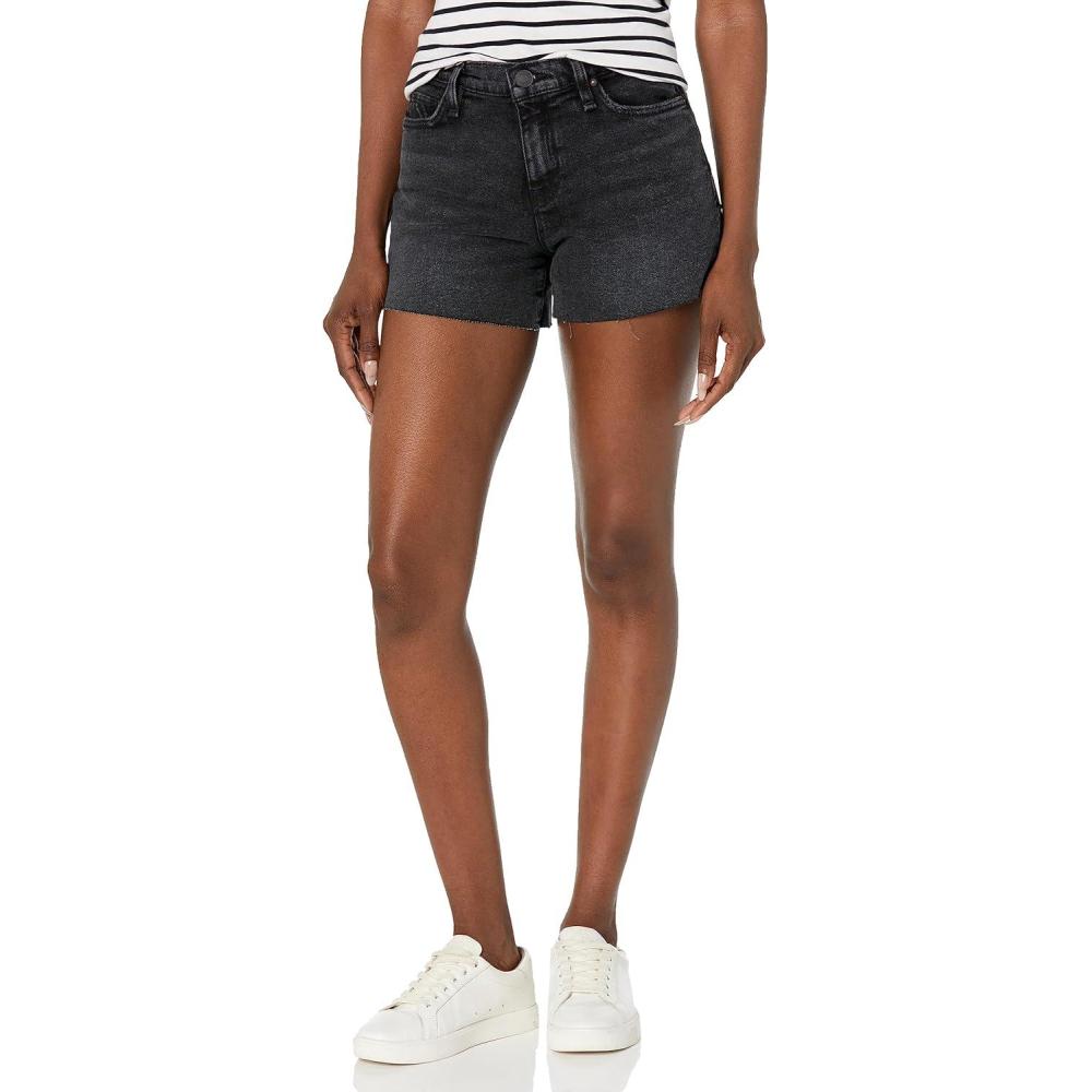 imageHUDSON Womens MidRise Patch Pocket Denim ShortJet Black