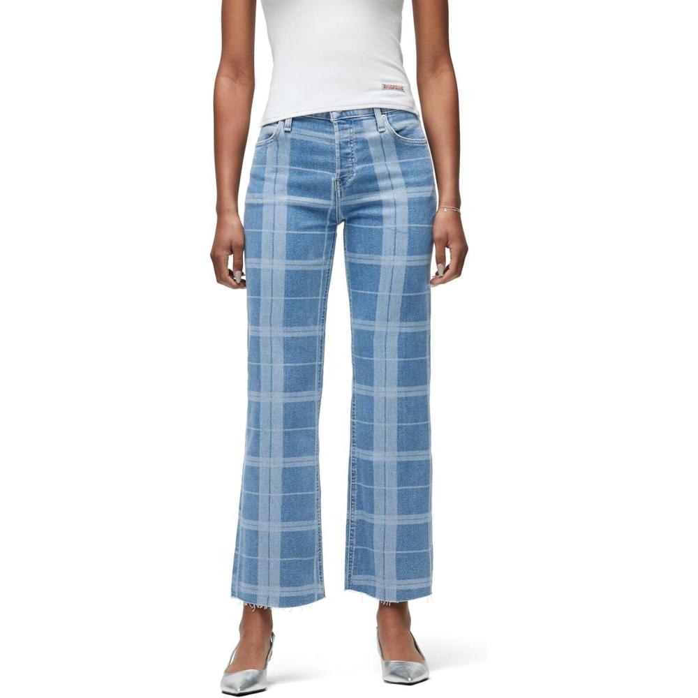 imageHUDSON Womens Rosie HighRise Wide Leg Ankle JeanPlaid Indigo