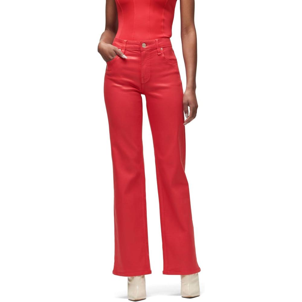 imageHUDSON Womens Rosie HighRise Wide Leg JeanPoinsettia Coated