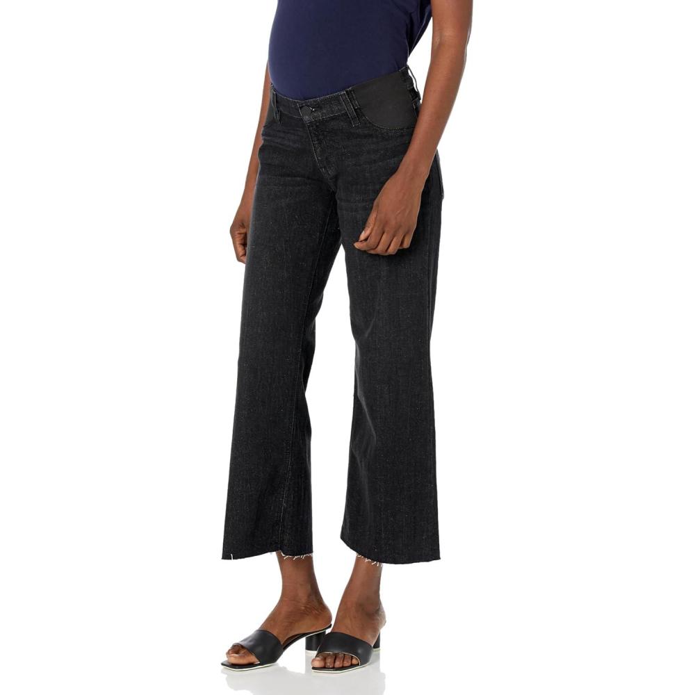 imageHUDSON Womens Rosie Wide Leg Ankle MaternityDark Raven