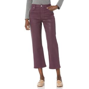 HUDSON Jeans Women’s Remi High Rise, Cropped, Straight Leg Jean(Coated Grape Wine)