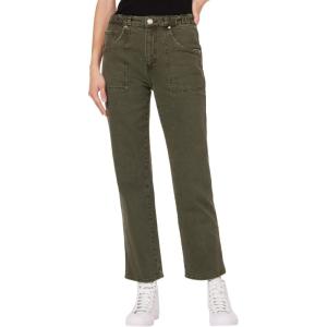 HUDSON Jeans Women’s Remi High Rise, Cropped, Straight Leg Jean(Rifle Green)