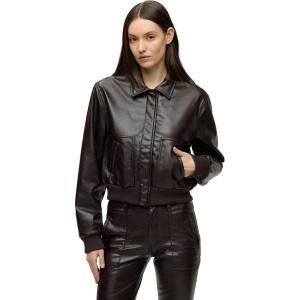 HUDSON Women’s Bomber Jacket(Marbled Vegan Leather)