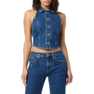 HUDSON Women’s Denim Halter Vest(Rocky Blue)