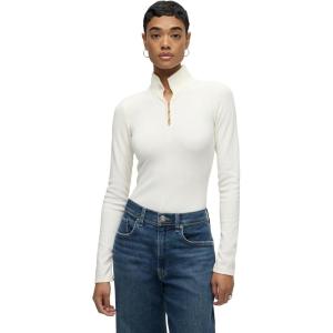 HUDSON Womens Long Sleeve Hook & Eye Bodysuit(Ecru)