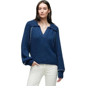 HUDSON Women’s Long Sleeve V-Neck Knit Top(Navy)