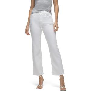 HUDSON Women’s Remi High Rise, Paperbag, Straight Jean(White)