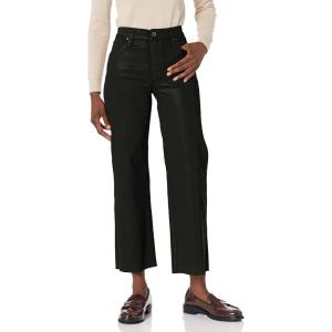 HUDSON Women’s Rosie High-Rise Wide Leg Ankle Jean(Coated Black)