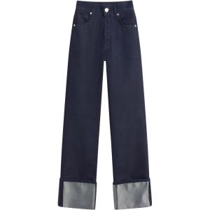 HUDSON Women’s Rosie High-Rise Wide Leg Ankle Jean(Indigo Metallic)