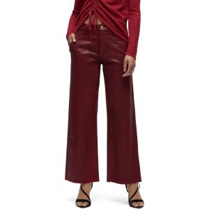 HUDSON Women’s Rosie High-Rise Wide Leg Ankle Jean(Red Dahlia Coated)