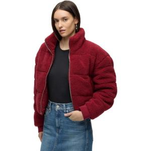 HUDSON Women’s Sherpa Puffer Jacket(Red Dahlia)