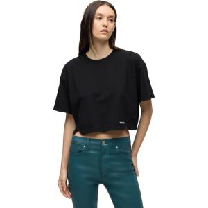 HUDSON Women’s Short Sleeve Forward Seam Tee(Washed Black)