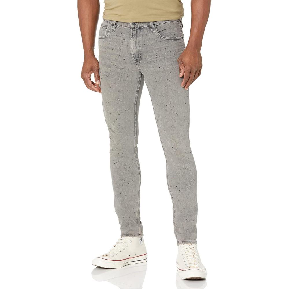 imageHUDSON Mens Classic Slim Straight ChinoConfetti Grey