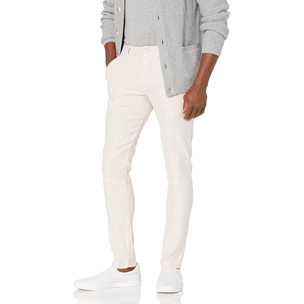 imageHUDSON Mens Classic Slim Straight ChinoPastel
