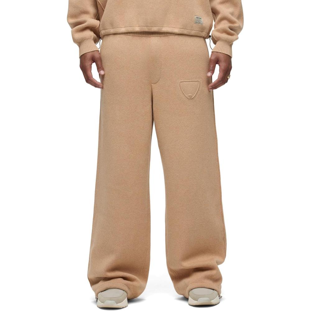 imageHUDSON Mens Jrue Relaxed Fit Wide Leg Knit PantHoney B
