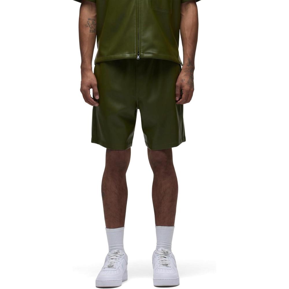 imageHUDSON Mens Vegan Leather ShortOlive Green
