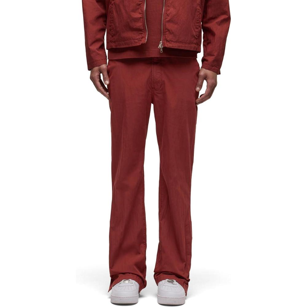imageHUDSON Mens Walker Flare Leg Trouser PantRed Clay