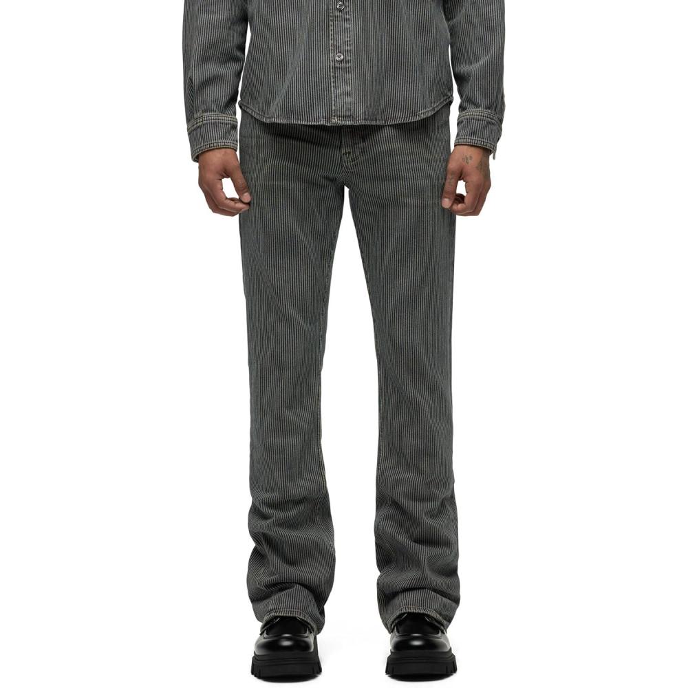 imageHUDSON Mens Walker Kick FlareKhaki Striped