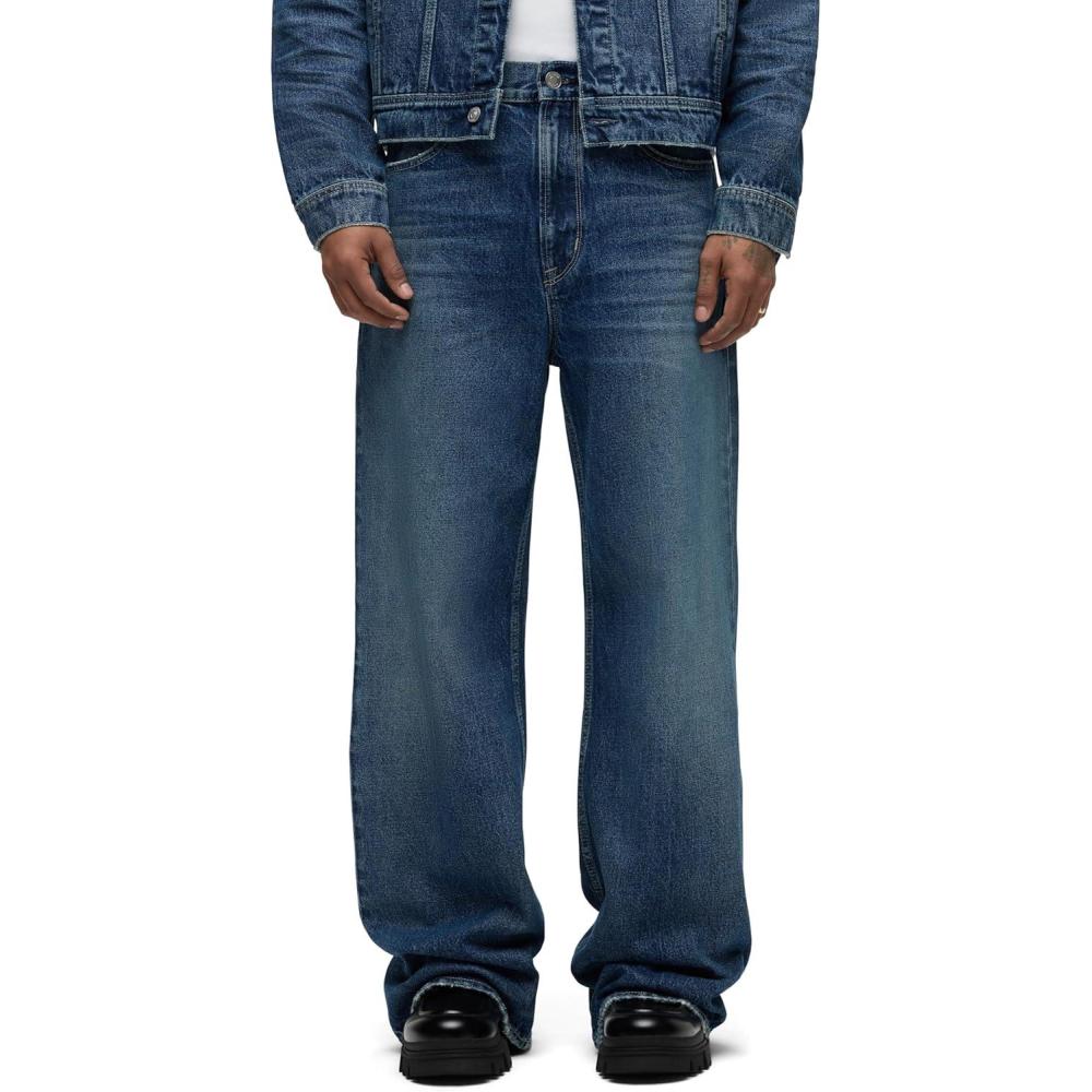 imageHUDSON mens Luca Loose Fit Wide Leg Denim PantBlue Stone