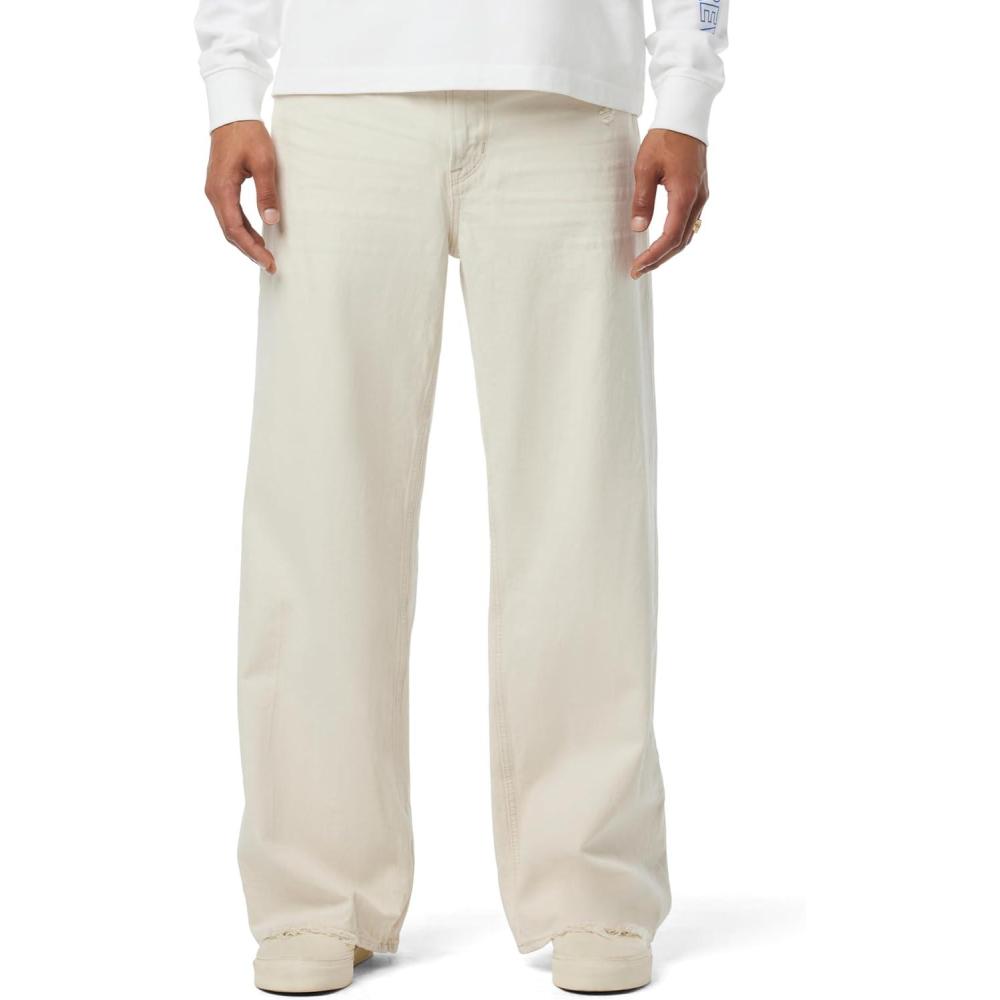 imageHUDSON mens Luca Loose Fit Wide Leg Denim PantWhite Sands