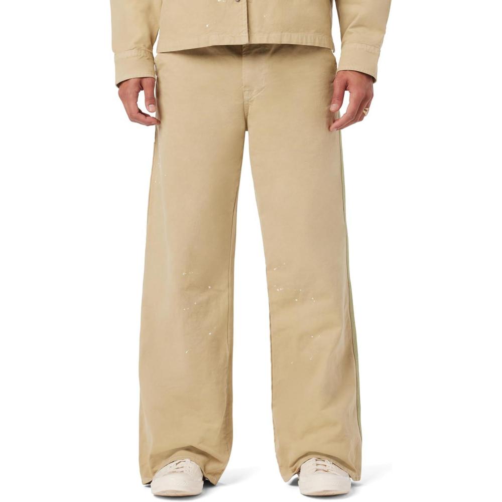 imageHUDSON mens Luca Loose Fit Wide Leg Denim PantWork Khaki