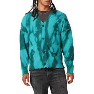 HUDSON Men’s Cardigan(Strip Turquoise)