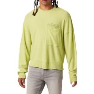 HUDSON Mens Crew Neck SweaterSweater(Lime)