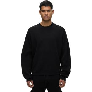 HUDSON Mens Crew Neck SweaterSweater(Pitch Black)