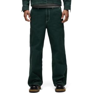 HUDSON Men’s Luca Relaxed Fit Wide Leg Carpenter Pant(Smoke Pine)