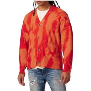 HUDSON Men’s Streak Cardigan(Orange Streak)