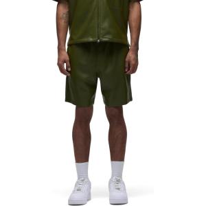 HUDSON Men’s Vegan Leather Short(Olive Green)