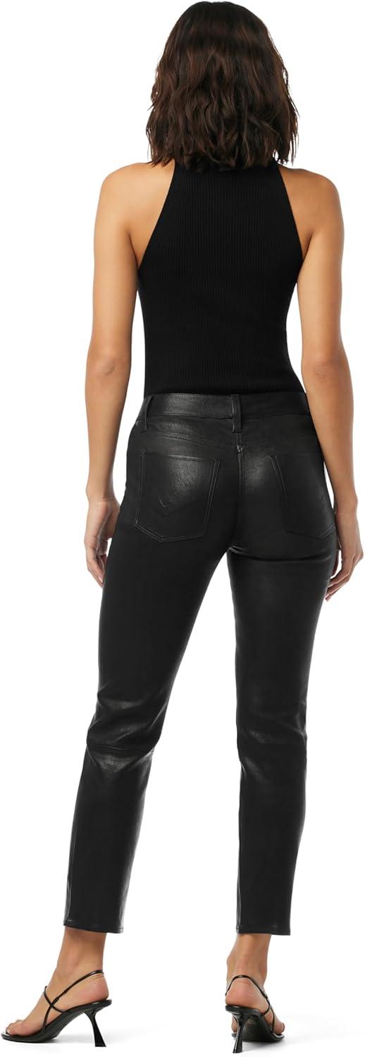 imageHUDSON Womens Mock Neck Sleeveless Keyhole Racer Tank TopBlack